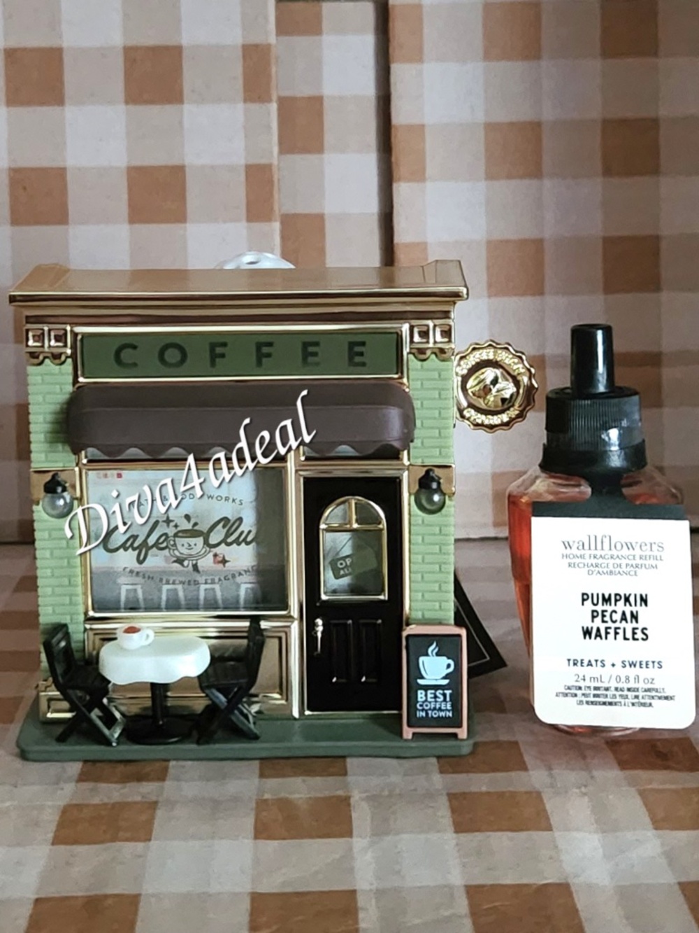 Bath & Body Works COFFEE SHOP Projector Wallflower Plug & Refill 2PC Bundle